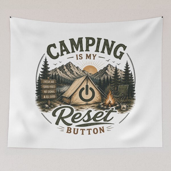 Item preview, Camping Is My Reset Button  designed and sold by Side Quest Co..