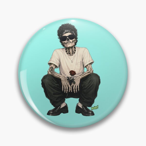 Item preview, Bruno Mars Skeleton Illustration – Pop Star & Rose designed and sold by YOFANTZ!.