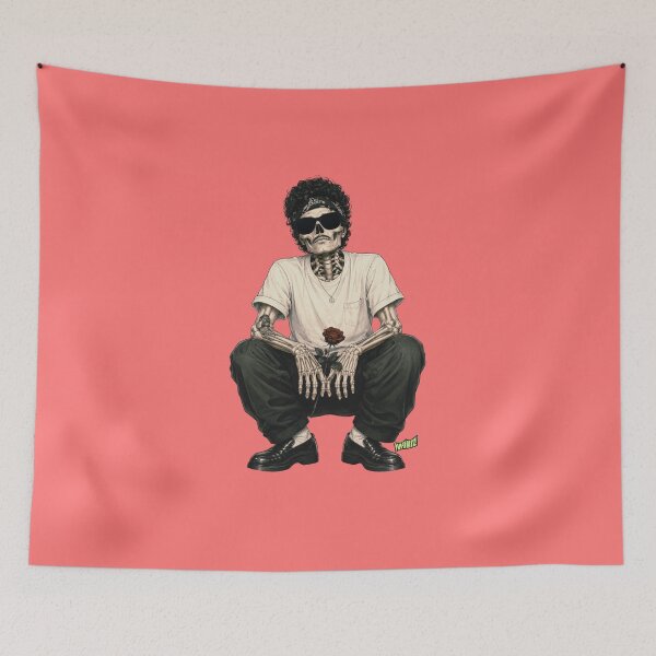 Item preview, Bruno Mars Skeleton Illustration – Pop Star & Rose designed and sold by YOFANTZ!.