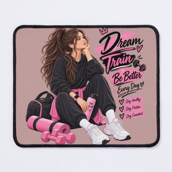 Item preview, Dream Train Be Better – Fitness Motivation Girl designed and sold by JANAWIYSTUDIO.