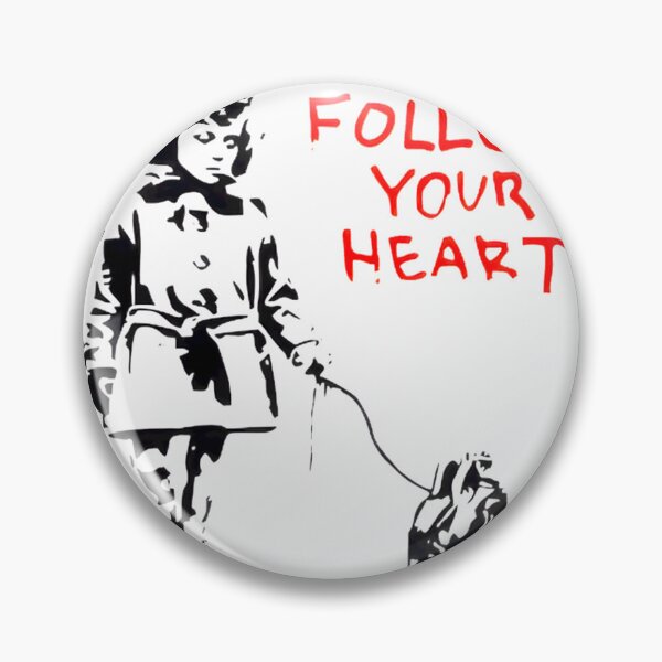 Item preview, Banksy Follow Your Heartpng ⭐⭐⭐⭐⭐ designed and sold by PotatoCutie.