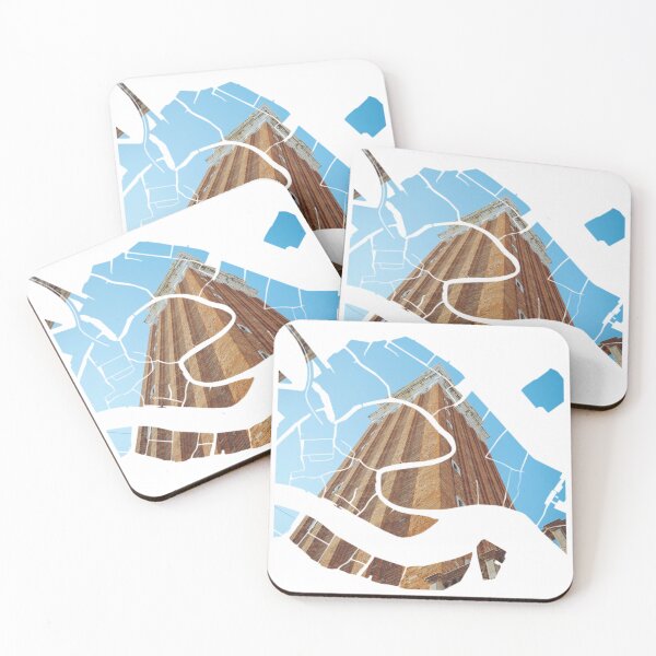 Item preview, Venice Map St Marks Campanile Bell Tower Architecture Silhouette designed and sold by Maroan93.