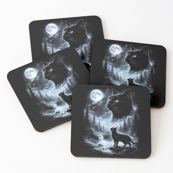 Item preview, Black Cat Howling at Moon 90's Retro designed and sold by thesameperson45.