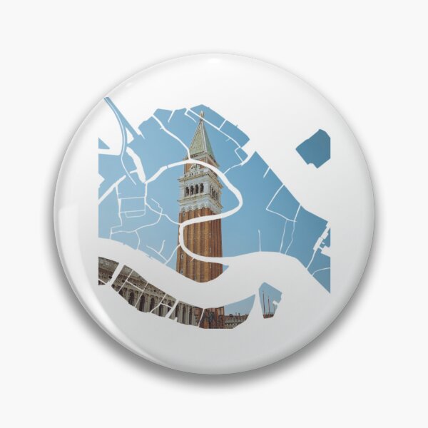 Item preview, Venice Map St Marks Campanile Bell Tower Architecture Silhouette V2 designed and sold by Maroan93.
