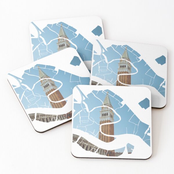Item preview, Venice Map St Marks Campanile Bell Tower Architecture Silhouette V2 designed and sold by Maroan93.