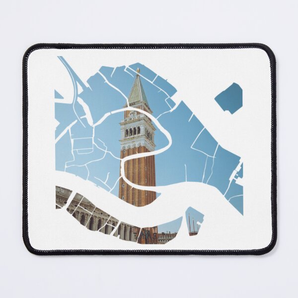 Item preview, Venice Map St Marks Campanile Bell Tower Architecture Silhouette V2 designed and sold by Maroan93.