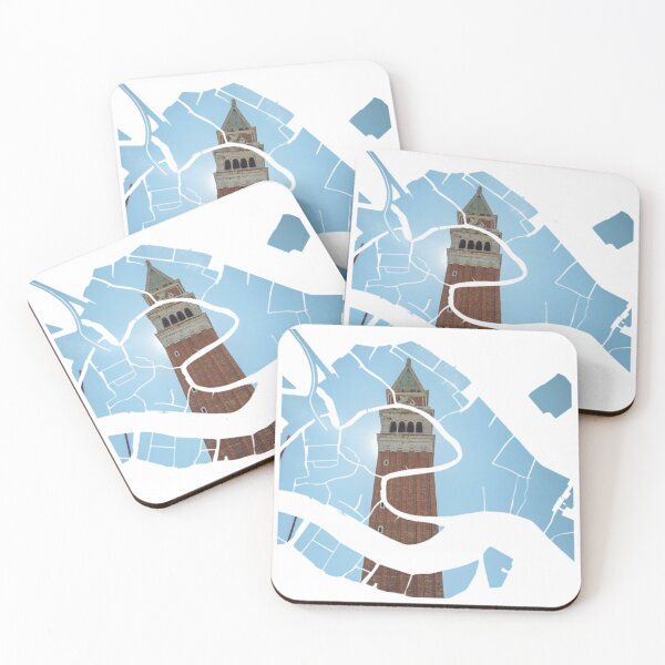 Item preview, Venice Map St Marks Campanile Bell Tower Architecture Silhouette V3 designed and sold by Maroan93.