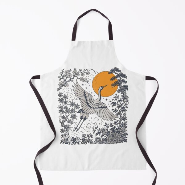 Item preview, Japanese Crane Retro Red Sun designed and sold by roartusa.