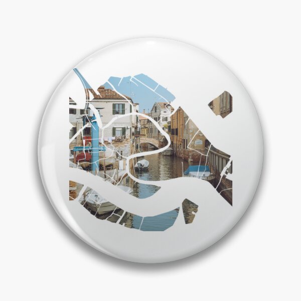 Item preview, Venice Map Canal Small Bridge Boats Architecture Silhouette designed and sold by Maroan93.