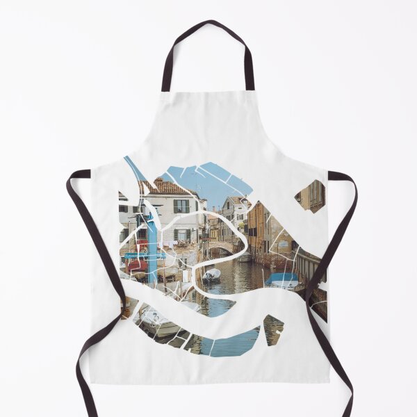 Item preview, Venice Map Canal Small Bridge Boats Architecture Silhouette designed and sold by Maroan93.