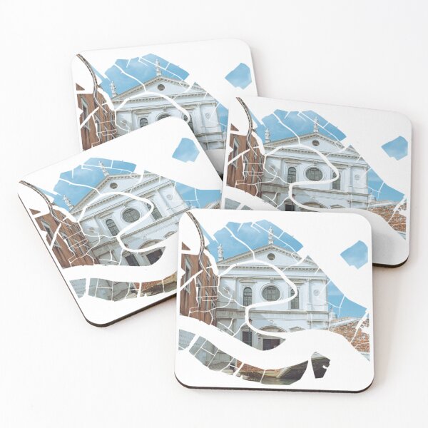 Item preview, Venice Map San Trovaso Church Facade Canal Silhouette designed and sold by Maroan93.