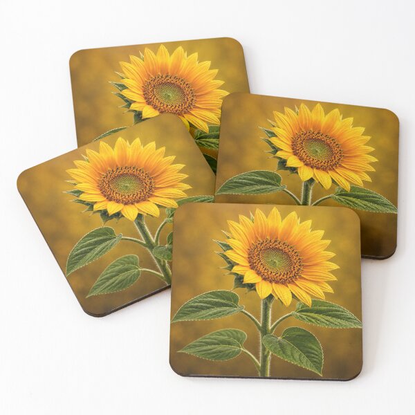 Item preview, Golden Sunflower with Dew Drops and Rich Botanical Detail designed and sold by Wild Bloom Paws.