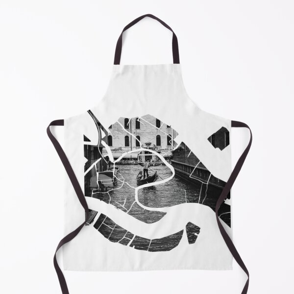 Item preview, Venice Map Gondola Canal Black and White Architecture Silhouette designed and sold by Maroan93.