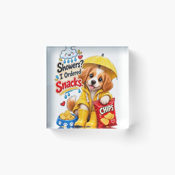 Item preview, Showers? I Ordered Snacks! – Cute Rainy Day Puppy designed and sold by HoMya.