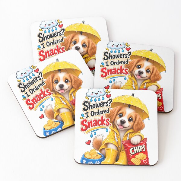 Item preview, Showers? I Ordered Snacks! – Cute Rainy Day Puppy designed and sold by HoMya.