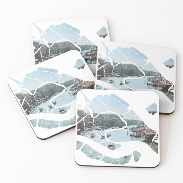 Item preview, Venice Map Grand Canal Boat Traffic Skyline Silhouette designed and sold by Maroan93.