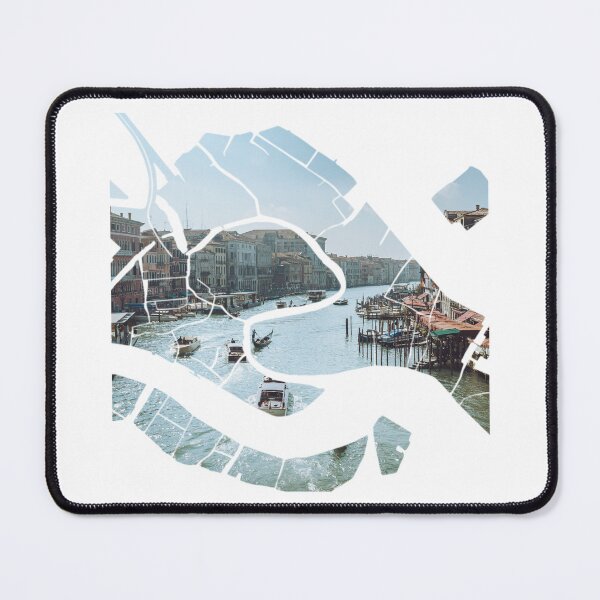Item preview, Venice Map Grand Canal Boat Traffic Skyline Silhouette designed and sold by Maroan93.