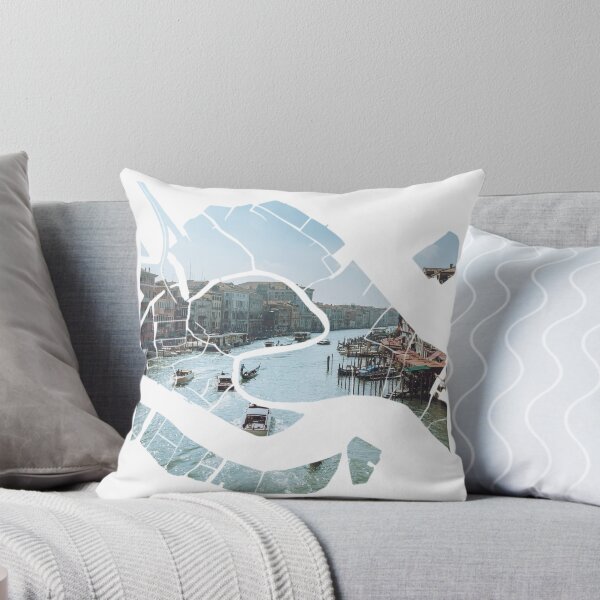 Item preview, Venice Map Grand Canal Boat Traffic Skyline Silhouette designed and sold by Maroan93.