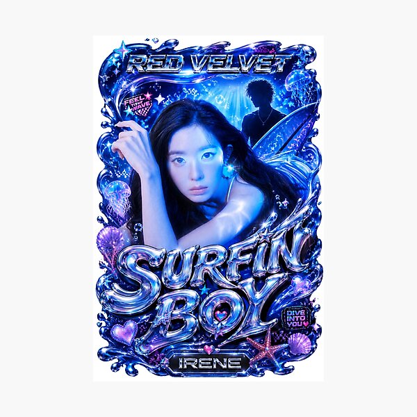 Aperçu de l'œuvre Crystal Sea Irene Surfin Boy Red Velvet créée et vendue par Valereekmerch.