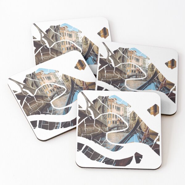 Item preview, Venice Map Gondola Prow Canal View Silhouette designed and sold by Maroan93.