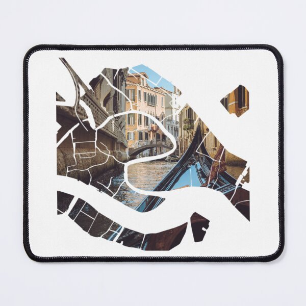 Item preview, Venice Map Gondola Prow Canal View Silhouette designed and sold by Maroan93.