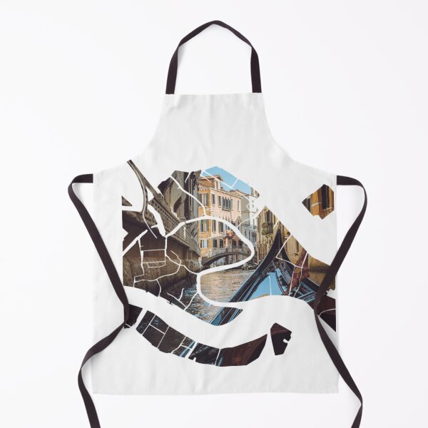 Item preview, Venice Map Gondola Prow Canal View Silhouette designed and sold by Maroan93.