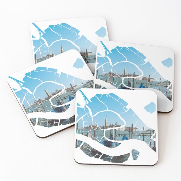 Item preview, Venice Map San Giorgio Maggiore Island Gondolas Silhouette designed and sold by Maroan93.