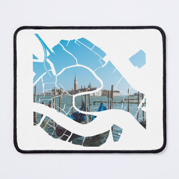 Item preview, Venice Map San Giorgio Maggiore Island Gondolas Silhouette designed and sold by Maroan93.