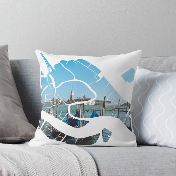 Item preview, Venice Map San Giorgio Maggiore Island Gondolas Silhouette designed and sold by Maroan93.