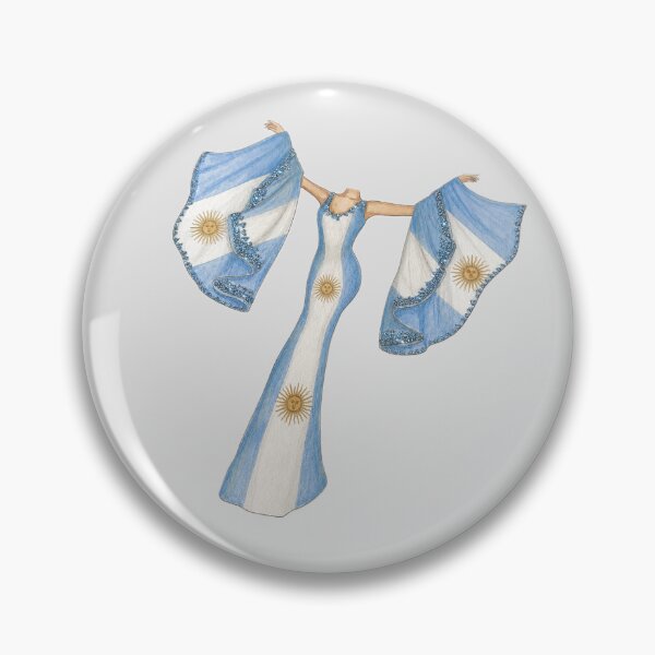 Item preview, Gown of Argentina Flag  designed and sold by outfitsketch.