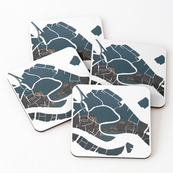 Item preview, Venice Map Santa Maria della Salute Grand Canal Twilight Silhouette designed and sold by Maroan93.