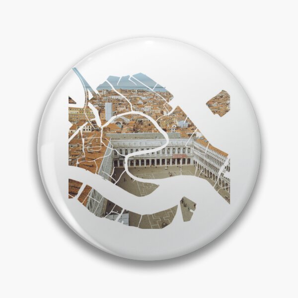 Item preview, Venice Map St Marks Square Museo Correr Aerial View Silhouette designed and sold by Maroan93.