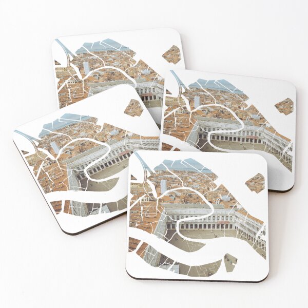 Item preview, Venice Map St Marks Square Museo Correr Aerial View Silhouette designed and sold by Maroan93.