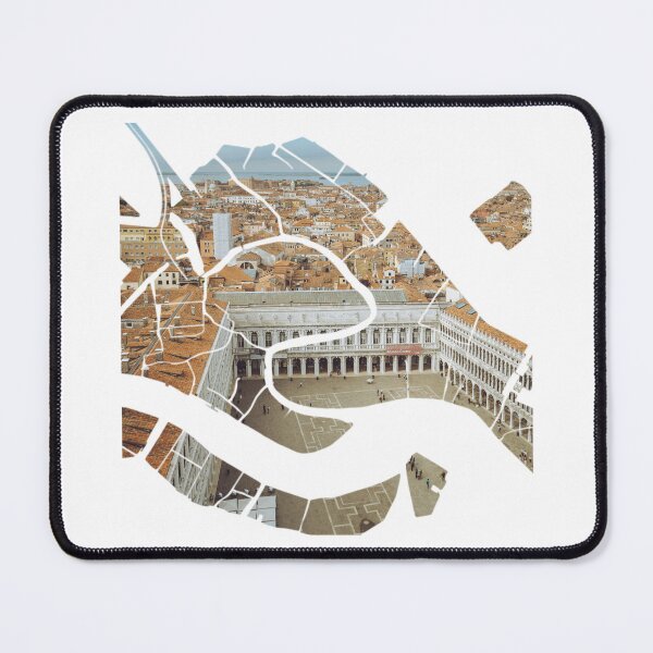 Item preview, Venice Map St Marks Square Museo Correr Aerial View Silhouette designed and sold by Maroan93.