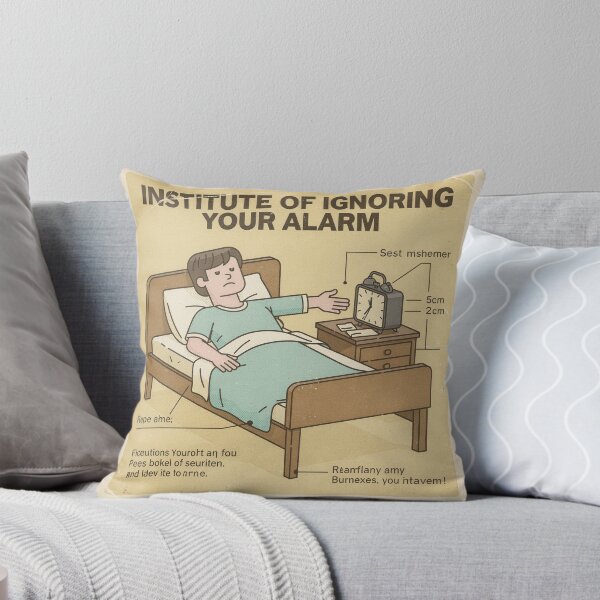 Item preview, Institute of Ignoring Your Alarm Retro Poster designed and sold by PictorialWhimsy.