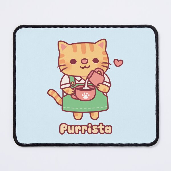 Item preview, Cute Ginger Cat Barista Purrista designed and sold by rustydoodle.