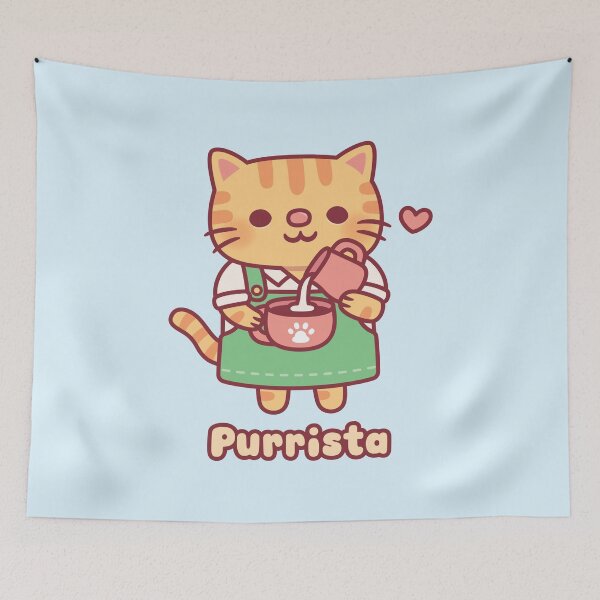 Item preview, Cute Ginger Cat Barista Purrista designed and sold by rustydoodle.