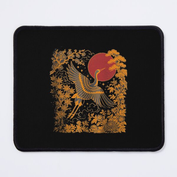 Item preview, Japanese Crane Retro Red Sun designed and sold by roartusa.