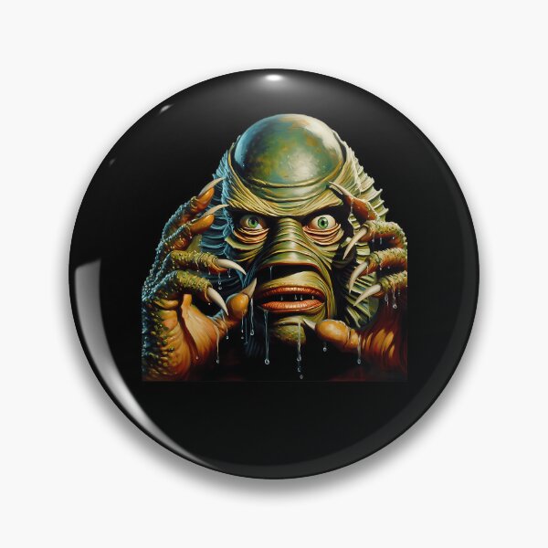 Item preview, Amphibious Swamp Creature Face Close Up Holding Claw Hands designed and sold by alwanrosas.