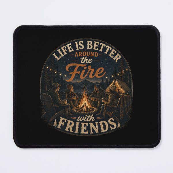 Item preview, Life Is Better Around the Fire with Friends designed and sold by Side Quest Co..