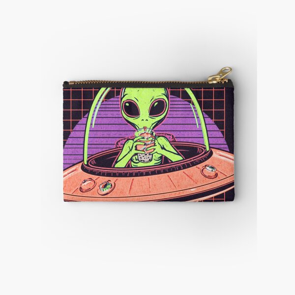 Item preview, Cute Alien in UFO Boba Tea Lover designed and sold by Tee-Pulse.