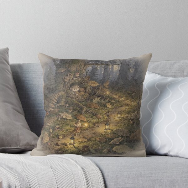Item preview, Firefly Folk Lighting the Lanterns Along the Forest Path Storybook Art designed and sold by PictorialWhimsy.