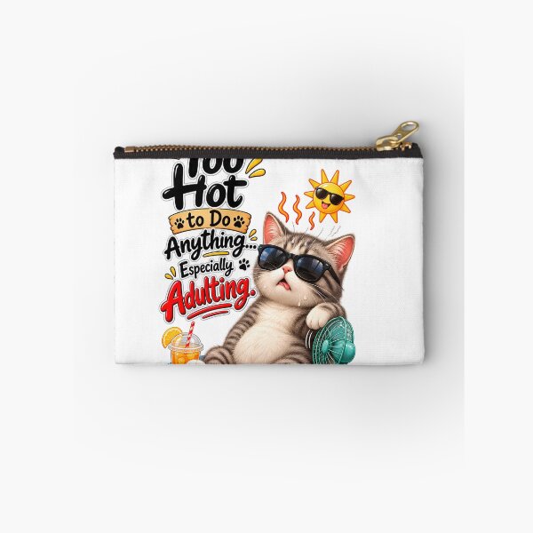 Item preview, Too Hot to Do Anything – Funny Summer Cat designed and sold by HoMya.