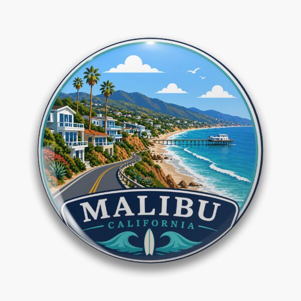 Item preview, Malibu, California - Coastal Highway Pier Ocean View designed and sold by Myra365Art.