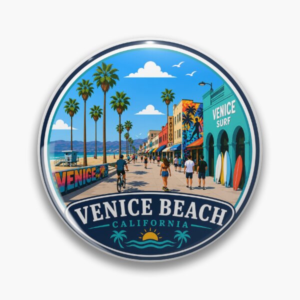 Item preview, Venice Beach, California - Boardwalk designed and sold by Myra365Art.