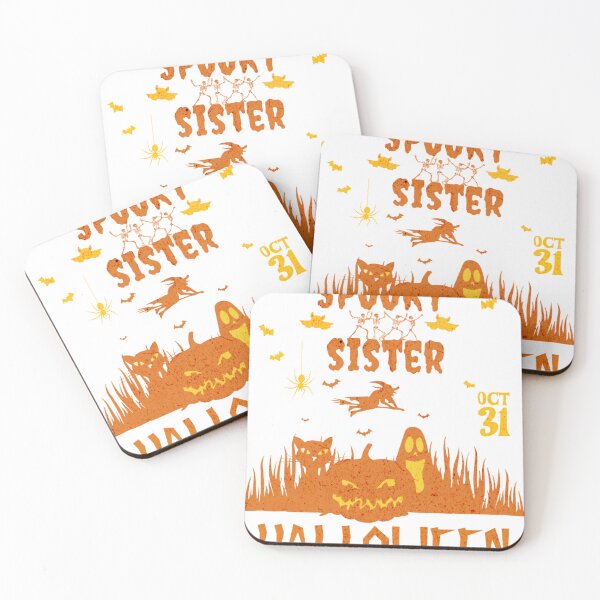 Item preview, Spooky Sister Halloween – Cute Pumpkin Ghost Halloween Design designed and sold by MOCH- ART.