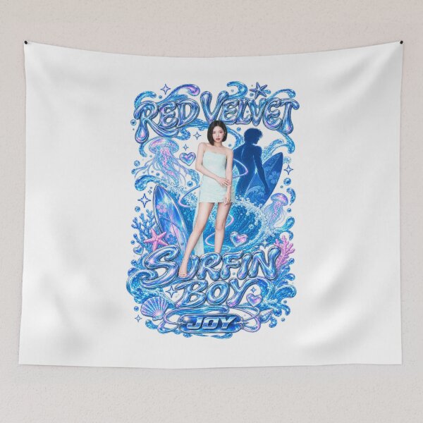Item preview, Joy Red Velvet Surfin Boy Tropical Reef Mermaid designed and sold by Valereekmerch.