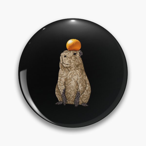 Item preview, capibara w orange , geometric designed and sold by DennisKeith9.