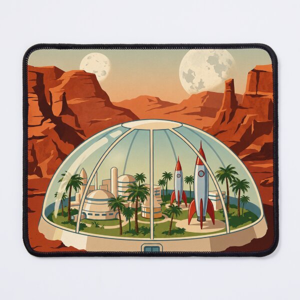 Item preview, Visit Mars Retro Futuristic Poster designed and sold by NordenPosters.