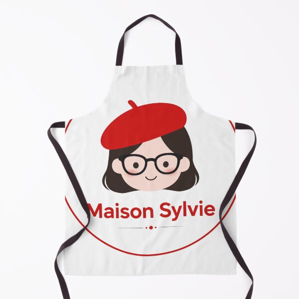 Item preview, Maison Sylvie Logo - Red Beret Girl Art Pop Brand Design designed and sold by MAISON SYLVIE.